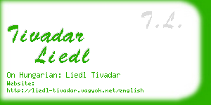 tivadar liedl business card